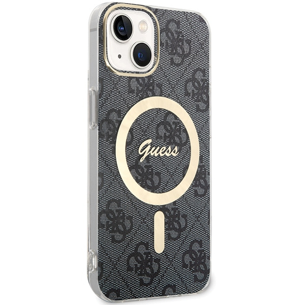 Etui Guess GUHMP15SH4STK iPhone 15 6.1" czarny/black hardcase IML 4G MagSafe Case