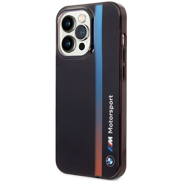 Etui BMW BMHCP14X22HVGV iPhone 14 Pro Max 6.7" czarny/black IML Tricolor Stripe