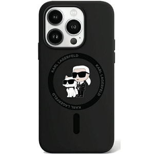 Etui Karl Lagerfeld KLHMP15LSCMKCRHK iPhone 15 Pro 6.1" czarny/black hardcase Silicone Karl & Choupette MagSafe