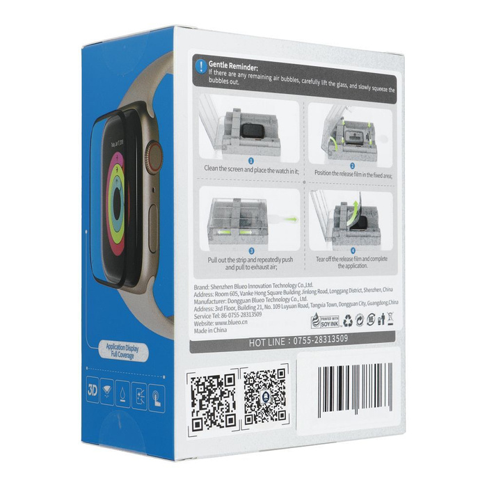 Szkło Hartowane 5D Mr. Monkey Glass - do Apple Watch 10/11 46MM czarny (Strong HD)