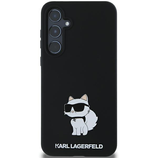 Etui Karl Lagerfeld KLHCSA35SMHCNPK A35 A356 czarny/black hardcase Silicone Choupette Metal Pin