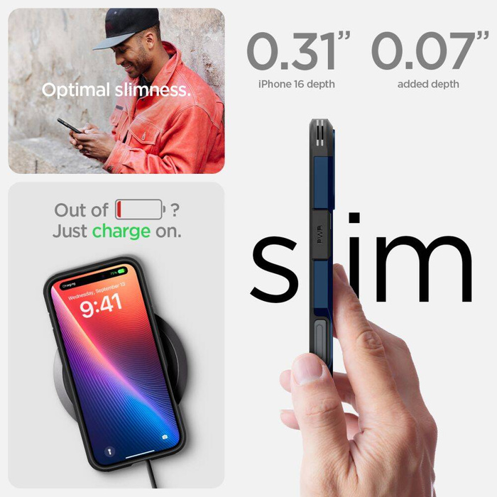 Etui iPhone 16 Spigen Tough Armor Mag Magsafe  Avy Blue