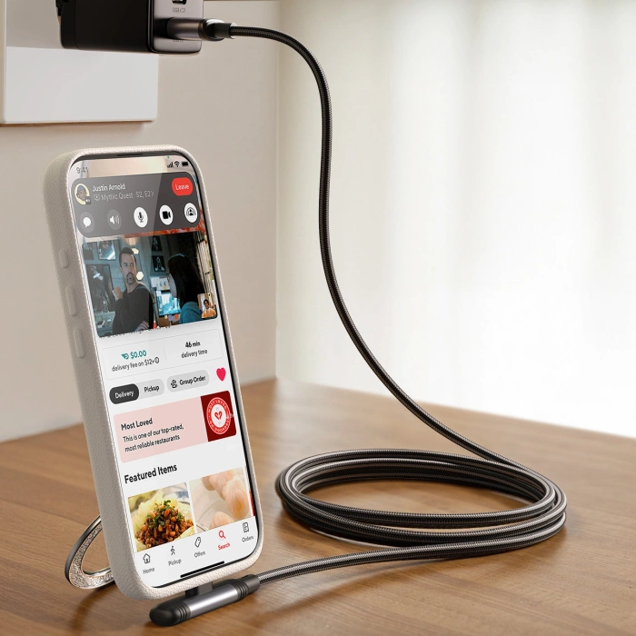 Kabel Joyroom S-A56 EnjoyX Series 90° USB-A - Lightning 3A 1,2m - czarny
