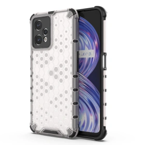 Honeycomb etui pancerny pokrowiec z żelową ramką Realme 9 Pro przezroczysty