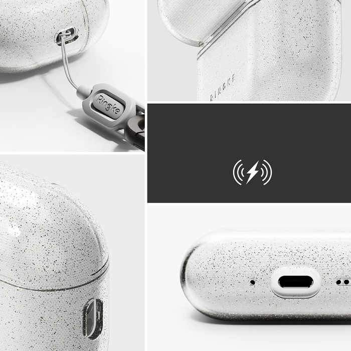 RINGKE AIR APPLE AIRPODS PRO 3 GLITTER CLEAR