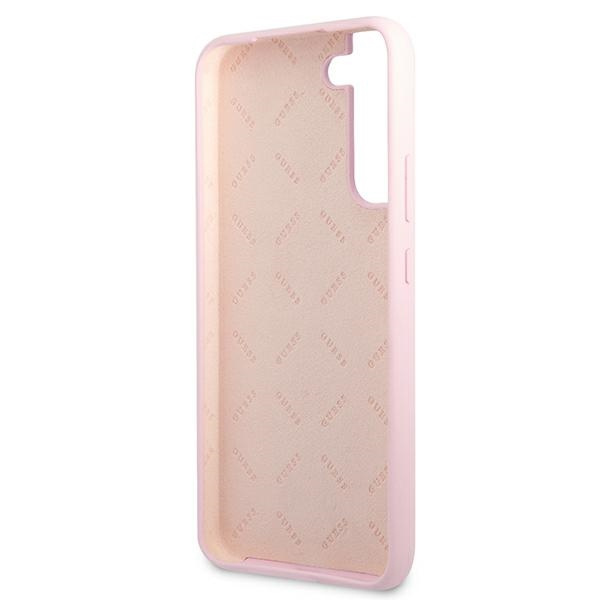 Etui GUESS Samsung Galaxy S22 Plus Silicone Script Metal Logo Lawendowy Hardcase