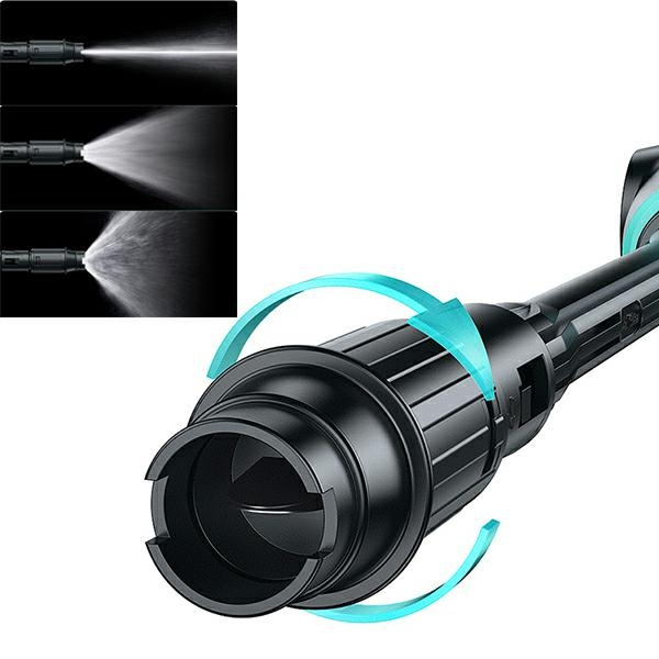 USAMS Myjka ciśnieniowa 5000 mAh + wąż ogrodowy 5m czarny/black BXXCQ01 (US-ZB252)