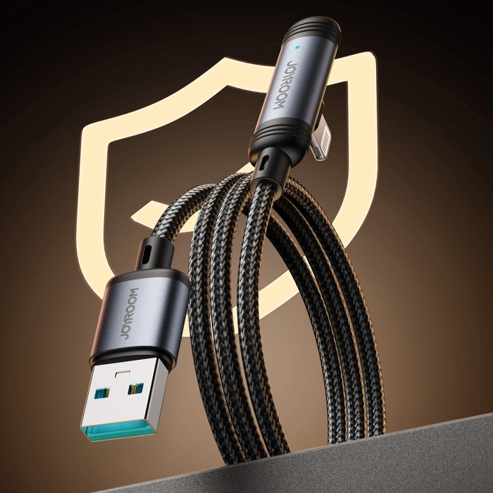 Kabel Joyroom S-A56 EnjoyX Series 90° USB-A - Lightning 3A 1,2m - czarny