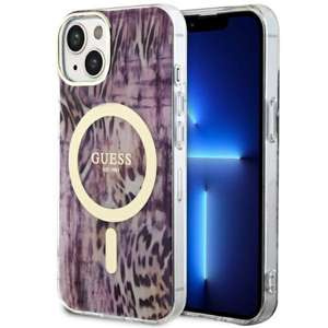 Etui Guess GUHMP14SHLEOPWP iPhone 14 6.1" różowy/pink hardcase Leopard MagSafe Case