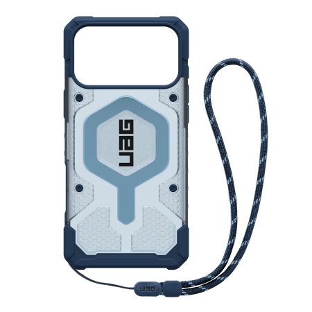 UAG Pathfinder Clear MagSafe Bundle - etui do iPhone 17 Pro Max kompatybilne z MagSafe oraz smycz na nadgarstek (blues)