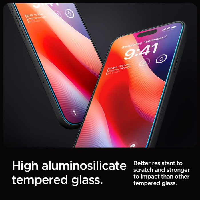 SZKŁO HARTOWANE SPIGEN GLAS.TR ”EZ FIT” 2-PACK IPHONE 16 PRO, 17, 17 PRO CLEAR