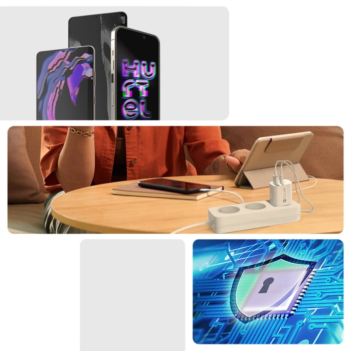 Ładowarka sieciowa A6MaxL 20W USB-A USB-C z kablem USB-C - Lightning 1m - biała