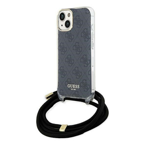 Etui Guess GUHCP15SHC4SEK iPhone 15 / 14 / 13 6.1" czarny/black hardcase Crossbody Cord 4G Print Case