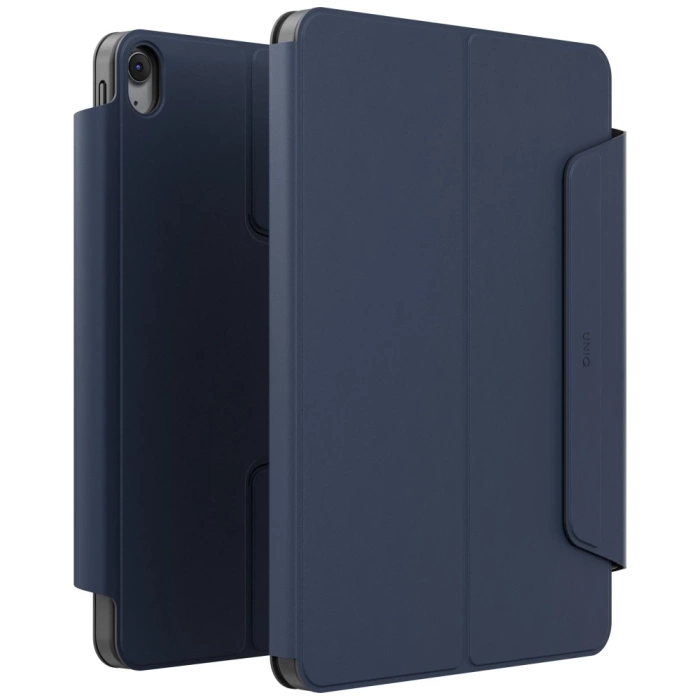 Etui UNIQ Rovus Snapmount Magnetic 360   Rotating Detachable do iPad 11" A16 (2025) / iPad 10.9" 10 gen. (2022) granatowy