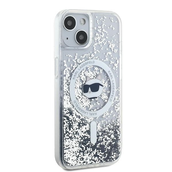 Etui Karl Lagerfeld KLHMP15MLGCHSGH iPhone 15 Plus / 14 Plus 6.7" hardcase transparent Liquid Glitter Choupette Head Magsafe