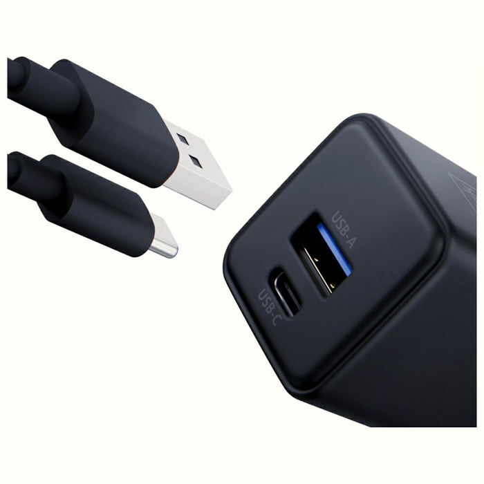 Ładowarka sieciowa 3MK Hyper GaN Charger 20W 1xUSB-A 1XUSB-C PD QC4+ czarny