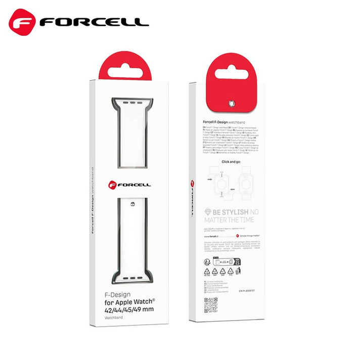 FORCELL F-DESIGN FA01 pasek do APPLE Watch 38 / 40 / 41 mm biały