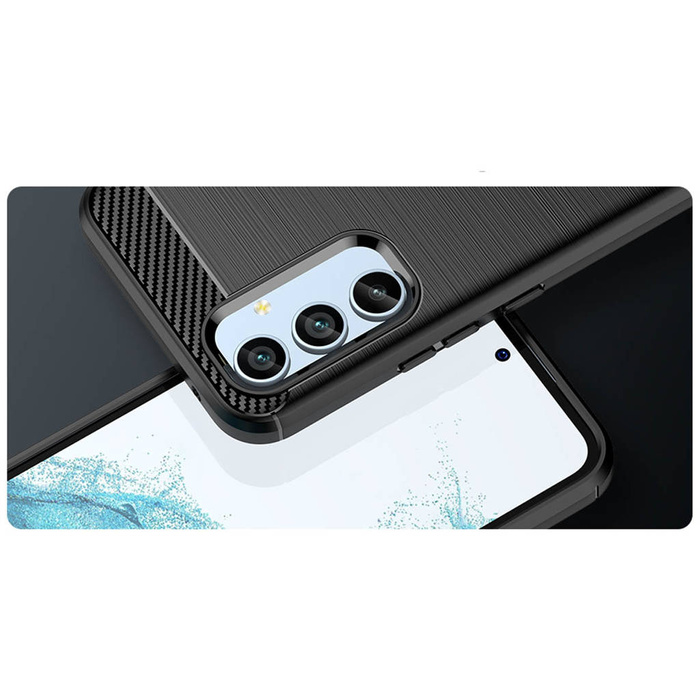 Etui Carbon Case etui do Samsung Galaxy A54 5G elastyczny silikonowy karbonowy pokrowiec czarne Case