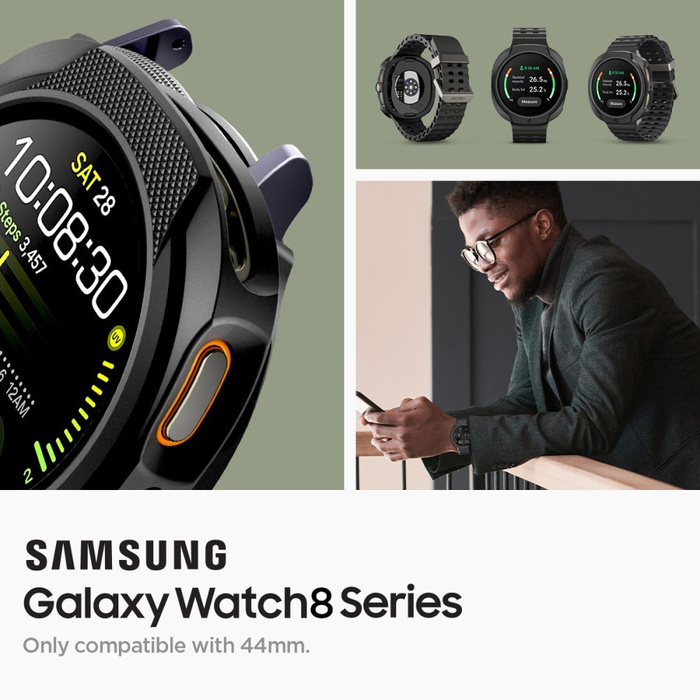 ETUI SPIGEN SAMSUNG GALAXY WATCH 8 44 MM LIQUID AIR MATTE CZARNE