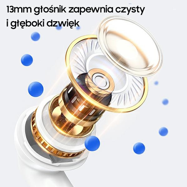 USAMS Słuchawki Bluetooth 5.2 TWS NX10 Series Dual mic bezprzewodowe biały/white BHUNX02