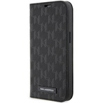 Etui Karl Lagerfeld KLBKP14LSAKLHPK iPhone 14 Pro 6.1" bookcase czarny/black Saffiano Monogram Case