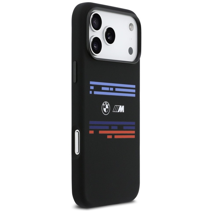 Etui BMW M Silicon Horizontal Line       MagSafe do iPhone 17 Pro Max czarny