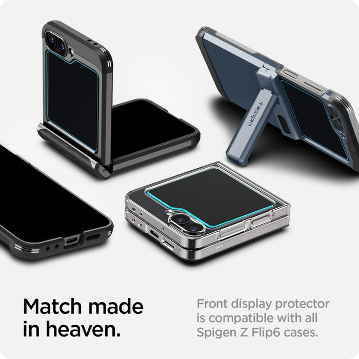 SZKŁO HARTOWANE SPIGEN GLAS.TR ”EZ FIT” 2-PACK GALAXY Z FLIP 6 / 7 FE CLEAR