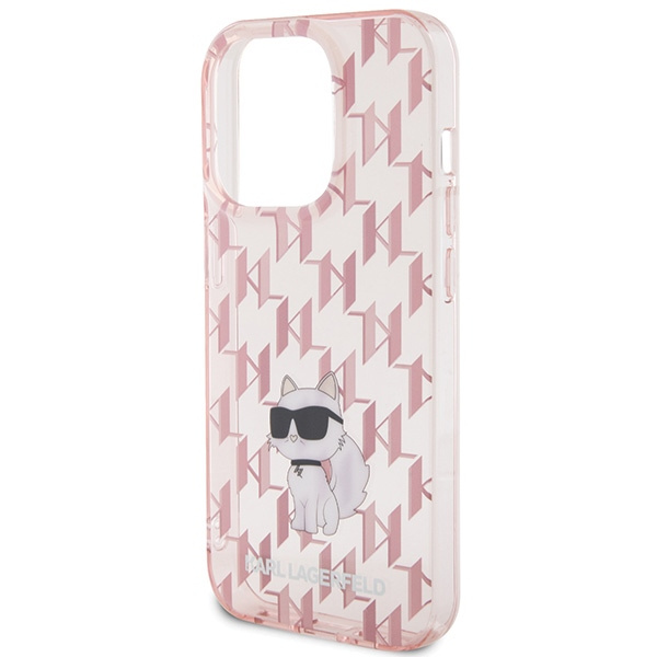 Etui Karl Lagerfeld KLHCP15LHNCMKLP iPhone 15 Pro 6.1" różowy/pink hardcase Monogram Choupette Case
