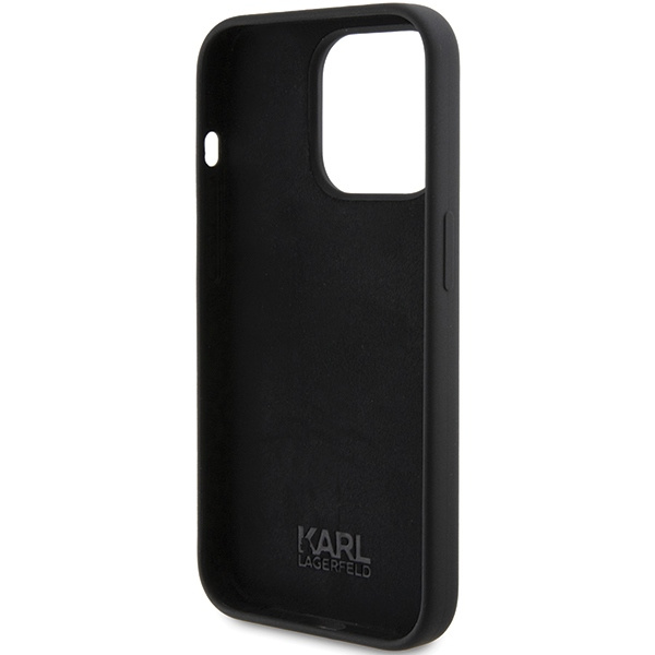 Etui Karl Lagerfeld KLHCP15LSKSBMCK iPhone 15 Pro 6.1" czarny/black hardcase Silicone Karl Script Case