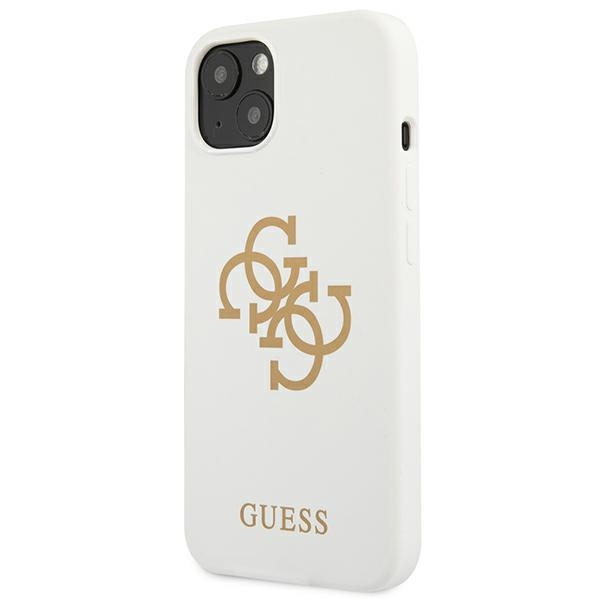 Etui GUESS Apple iPhone 13 Mini Silicone 4G Logo Biały Hardcase