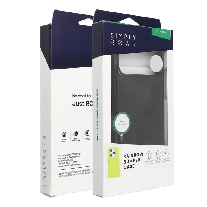ROAR futerał RAINBOW BUMPER kompatybilny z MagSafe do IPHONE 15 czarny