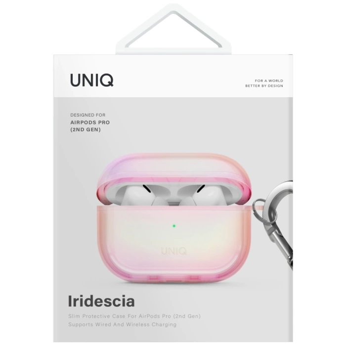 Etui UNIQ Iridescia do AirPods Pro 2     Hang Case pink prism