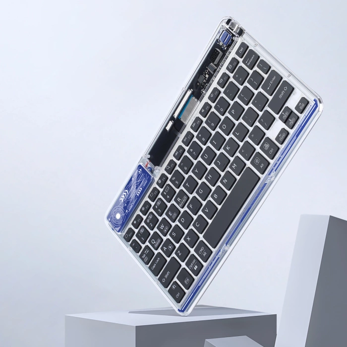 Klawiatura Dux Ducis Keyboard (CK Series) bezprzewodowa do laptopa / tabletu / telefonu - przezroczysta