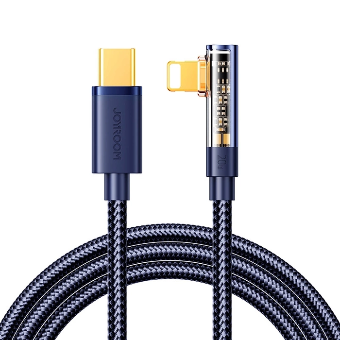 Kabel Joyroom S-CL020A6 Lightning kątowy - USB-C szybkie ładowanie i transfer 20W 1,2 m - niebieski
