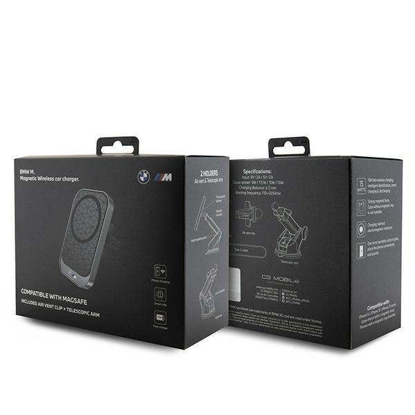 BMW uchwyt indukcyjny BMMWCCMPGPK 15Wna kokpit/do szyby/do kratki czarny/black MagSafe M Edition