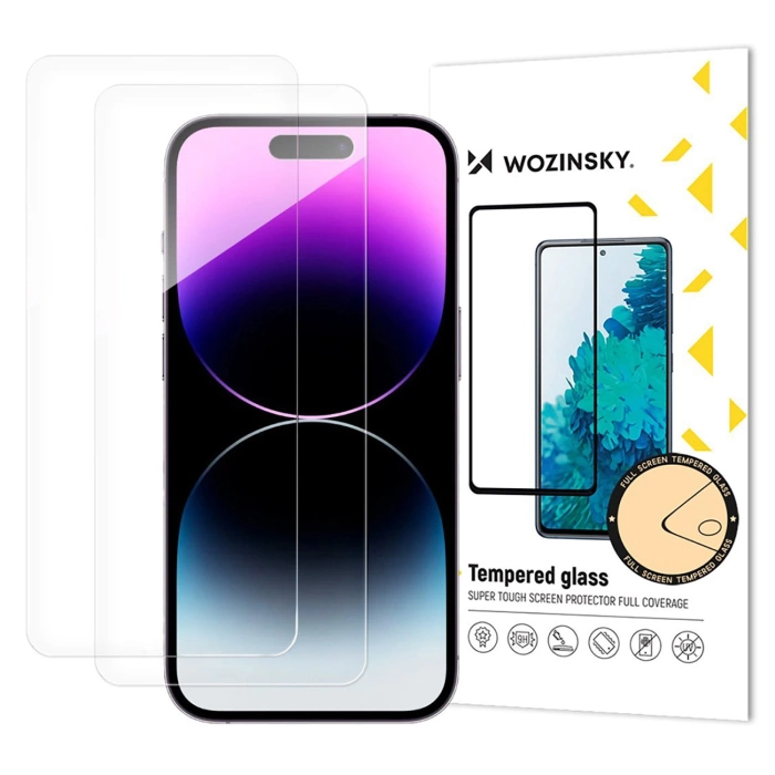 Zestaw 2 szkieł hartowanych Wozinsky Tempered Glass na iPhone 17 / 16 Pro