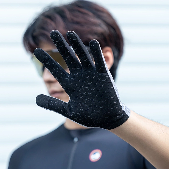 Rękawiczki rowerowe Rockbros oddychające, pełne, rozmiar: XL - szare