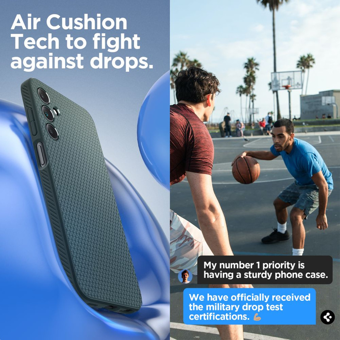 Etui Spigen Liquid Air Samsung Galaxy A15 4g / 5g Abyss Green Case