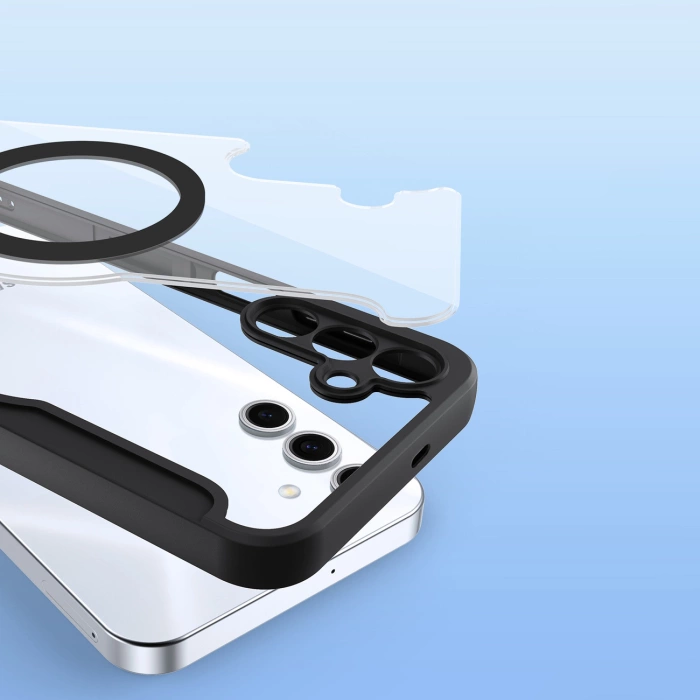 Etui Dux Ducis Skin X Pro na Samsung Galaxy S25 z MagSafe i portfelem - czarne