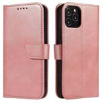 Magnet Case elegancki futerał etui pokrowiec z klapką i funkcją podstawki Xiaomi Redmi Note 11 Pro+ 5G (China) / 11 Pro 5G (China) / Mi11i HyperCharge / Poco X4 NFC 5G różowy