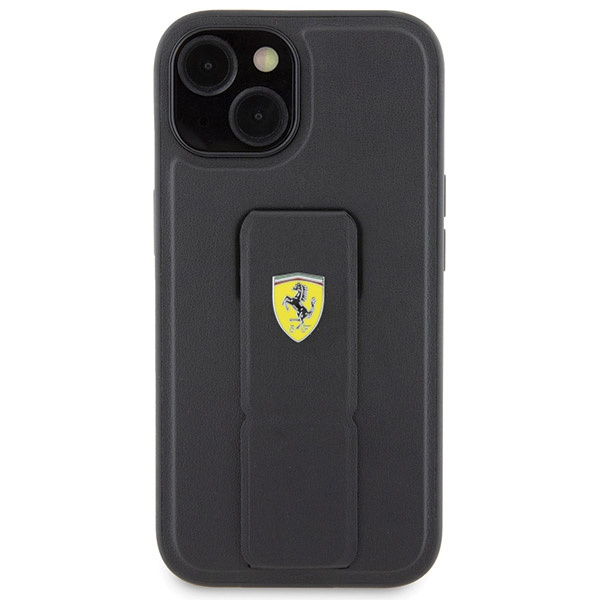 Ferrari Fehcp15sgspsik Iphone 15 6.1" Czarny/black Hardcase Grip Stand