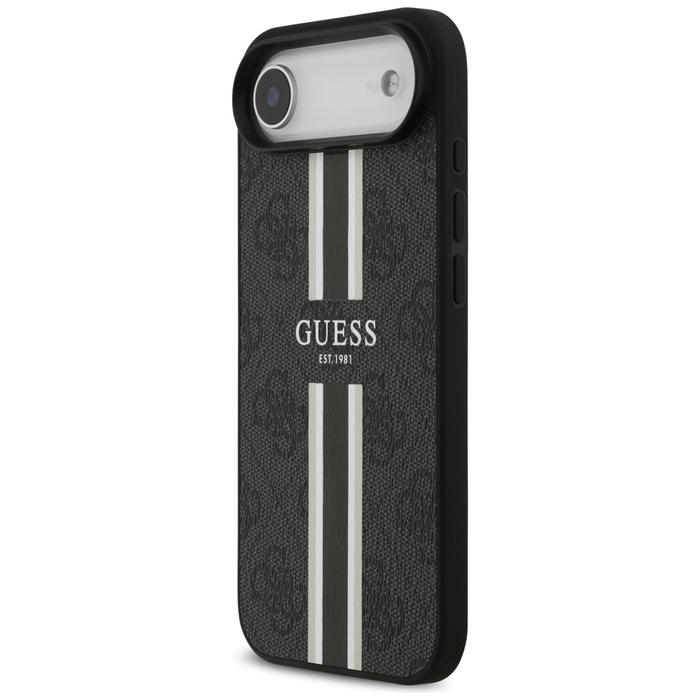 Etui Guess 4G Printed Stripes MagSafe do iPhone 17 Air czarny