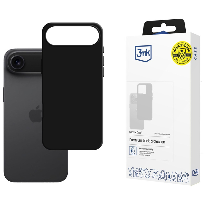 Etui 3MK iPhone 17 Air Silicone Case czarny