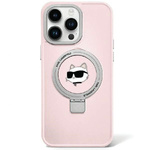 Etui Karl Lagerfeld KLHMP15LHMRSCHP iPhone 15 Pro 6.1" różowy/pink hardcase Ring Stand Choupette Head MagSafe Case