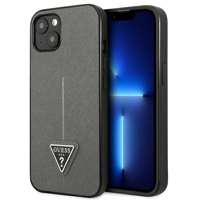 Etui GUESS Apple iPhone 14 Plus Saffiano Triangle Logo Srebrny Hardcase