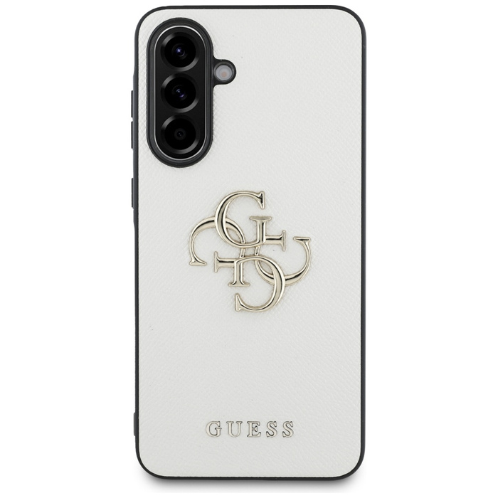 Etui Guess Grained Big 4G Logo Small     Classic Logo do Samsung Galaxy A56 beżowy