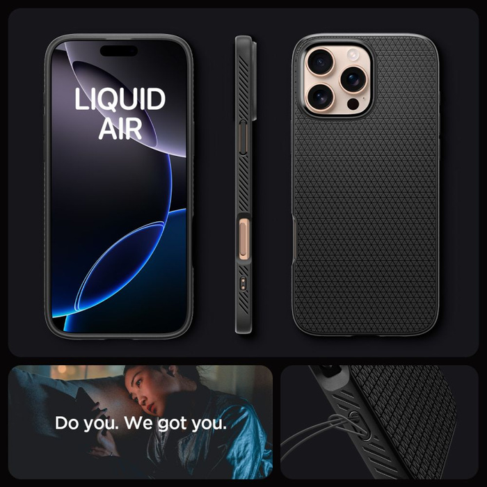 ETUI SPIGEN LIQUID AIR IPHONE 16 PRO MAX MATTE BLACK