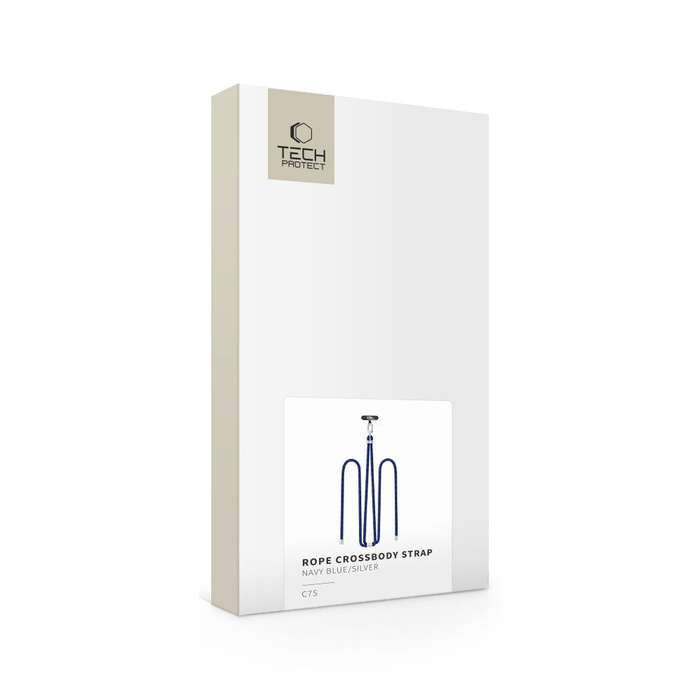 TECH-PROTECT C7S ROPE CROSSBODY STRAP NAVY BLUE/SILVER