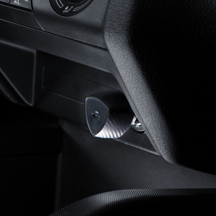 FORCELL F-ENERGY Carbon CC50-1C ładowarka samochodowa Typ C + kabel Typ C do Typ C PD 3A 20W czarna