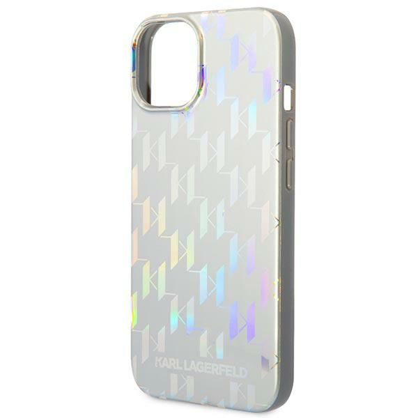 Etui KARL LAGERFELD Apple iPhone 14 Plus Monogram Iridescent Srebrny Hardcase